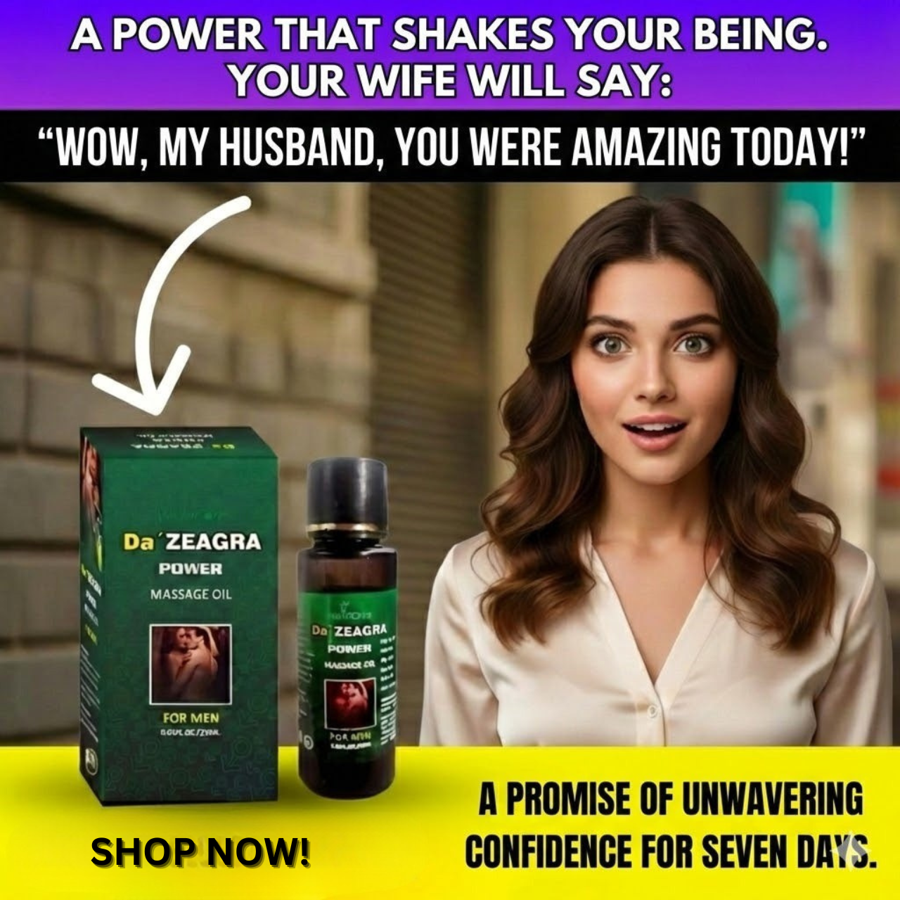 ™Da Zeagra Power Massage Oil ® for Men – Herbal Energy & Vitality Support for Men’s Daily Wellness | Free Delivery